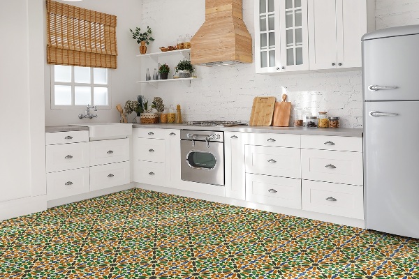 Vinyl wall floor panels Cuban pattern
