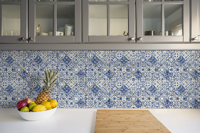 Vinyl wall floor panels Portuguese blue pattern