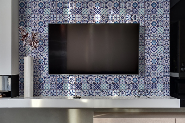 Panel wall covering Azulejos pattern