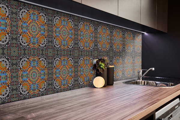 Bathroom wall panel Oriental pattern