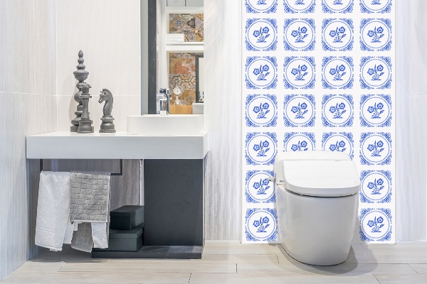 Decorative wall panel Azulejos flower