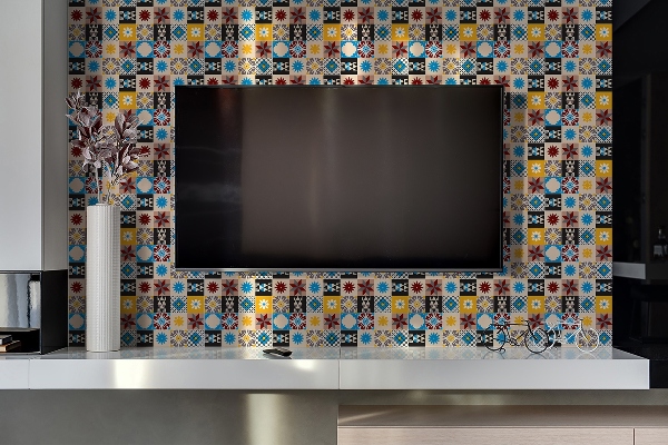 Wall paneling Oriental mosaic