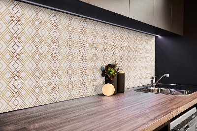 Panel wall covering Golden lines
