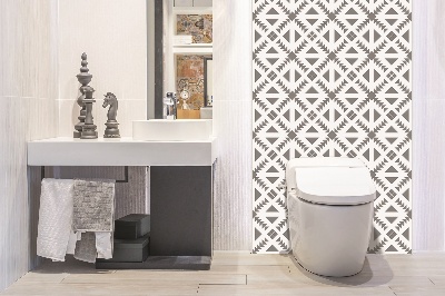 Bathroom wall panel Squares and triangles