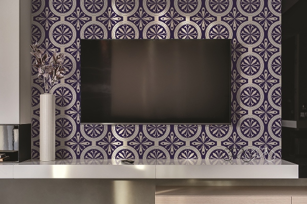 Wall paneling Peacock feathers