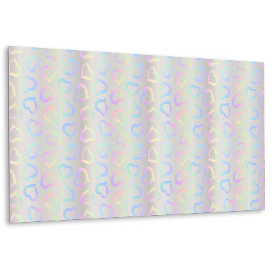 Bathroom wall panel Decorative colorful hearts