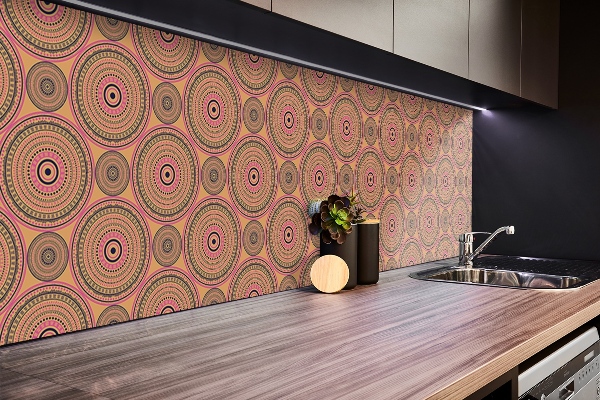 Panel wall covering Arabic ethnic pattern