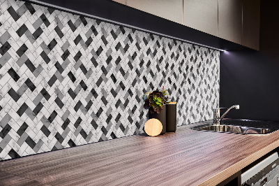 Panel wall covering Marble herringbone