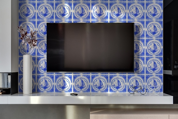 Panel wall covering Decorative azulejos boat