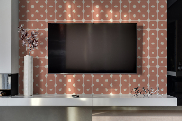 Bathroom wall panel Stars in a square