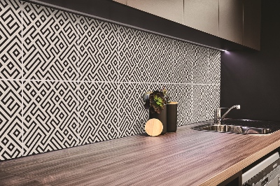 Bathroom wall panel Geometric lines