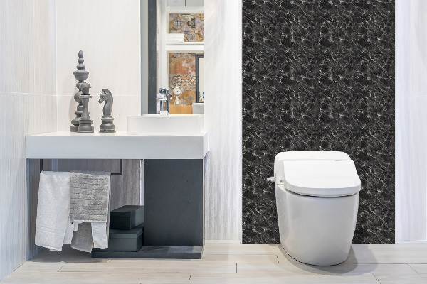 Bathroom wall panel Dark marble