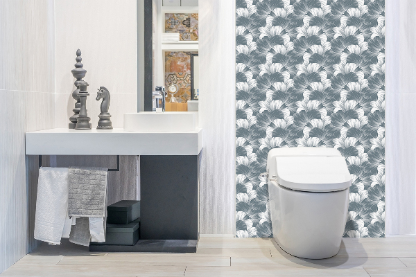 Bathroom wall panel Flowers for the TV