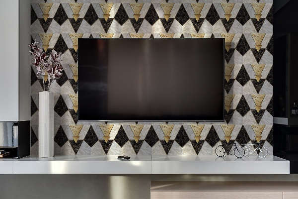 Wall panel Stone triangles