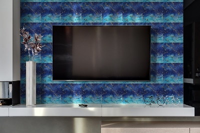 Decorative wall panel Blue marble