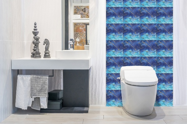 Decorative wall panel Blue marble