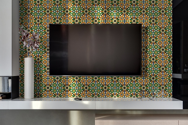 Panel wall covering Cuban pattern