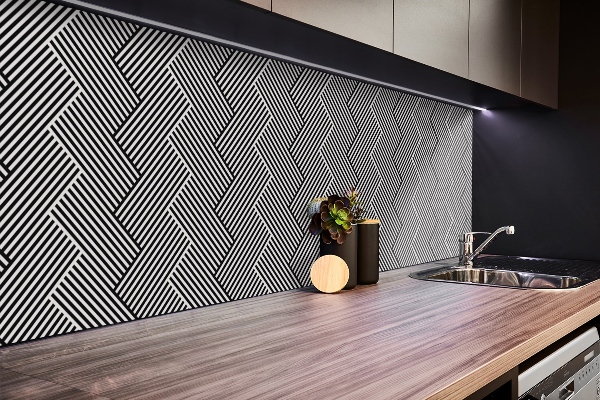 Panel wall covering Geometric lines