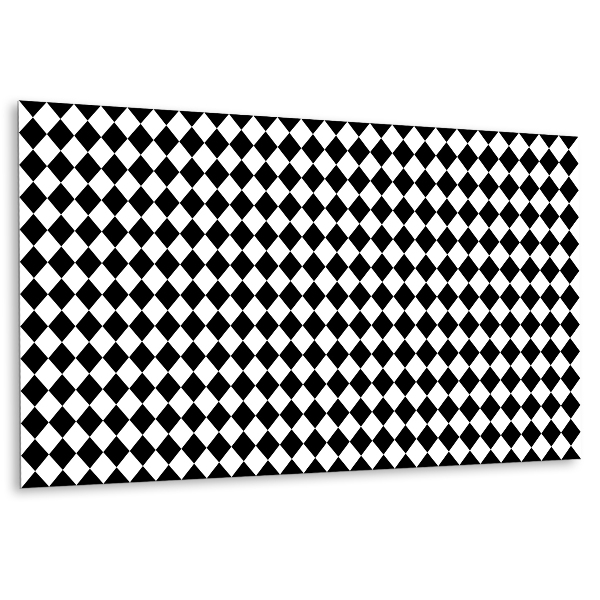 Panel wall covering Oblique chessboard