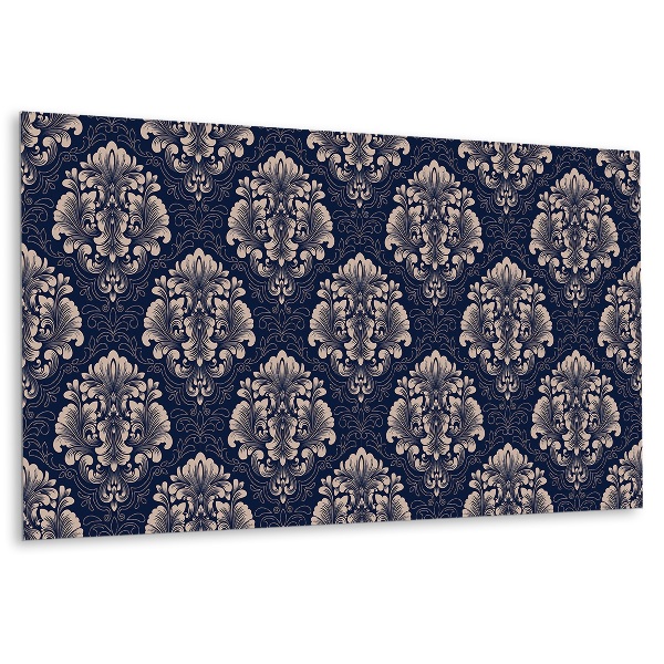 Panel wall covering Damask pattern