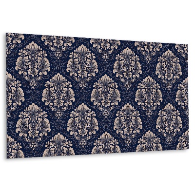 Panel wall covering Damask pattern