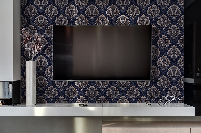 Panel wall covering Damask pattern