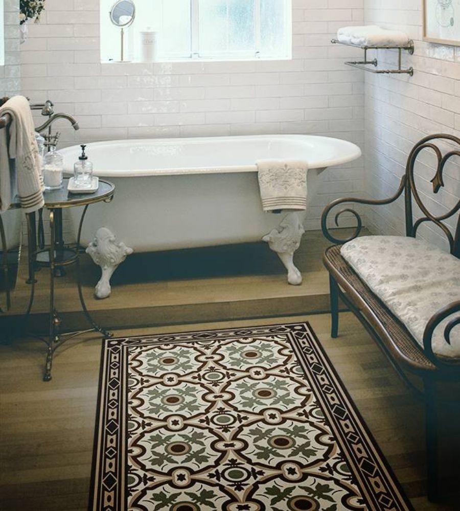 bathroom vinyl rugs